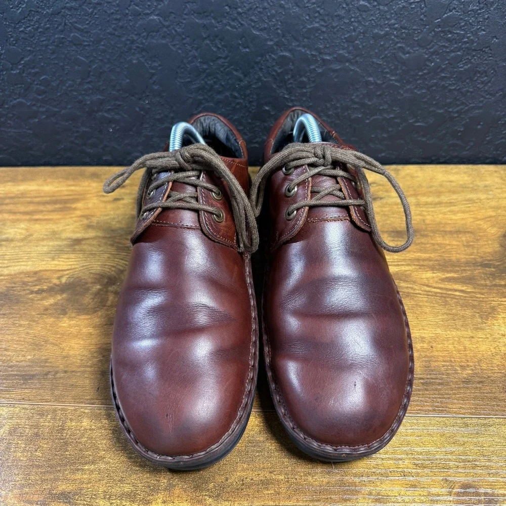 Naot Leather Lace Up‎ Oxford Brown Leather Comfort Dress Shoes Mens Size 42
